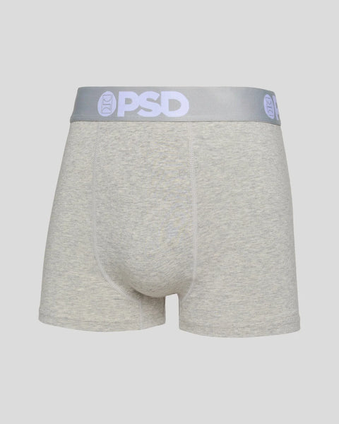 Heather gray boxer brief with gray waistband and OPSD logo.