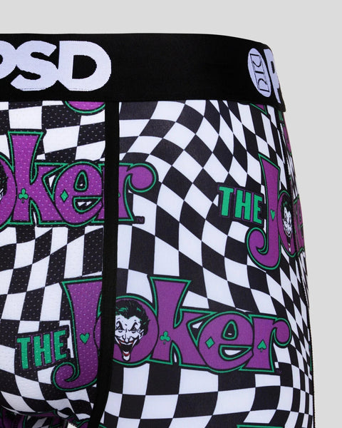 Black and white checkered underwear with purple 