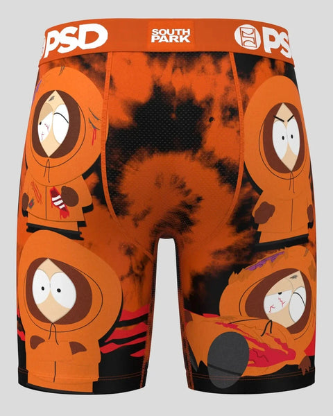 Orange boxer briefs with South Park characters and 