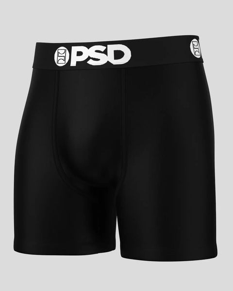 Black boxer briefs with white OPSD waistband and logo on leg.
