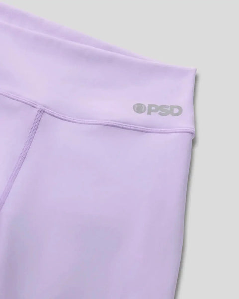 Lavender-colored fabric with PSD branding and stitched seams detail against neutral background.