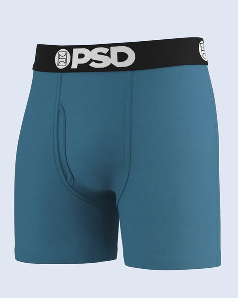 Teal-blue boxer brief with black OPSD waistband and logo on light background.