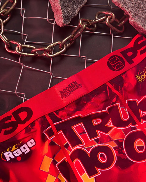 Red neon-graphic bag with 