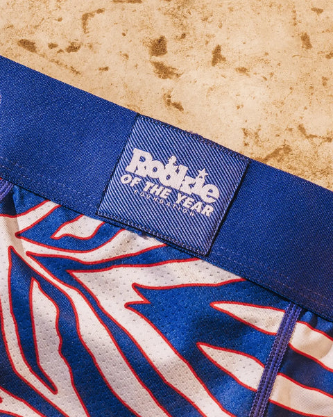 Blue towel with 