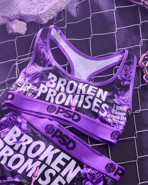 Purple sports bra with 