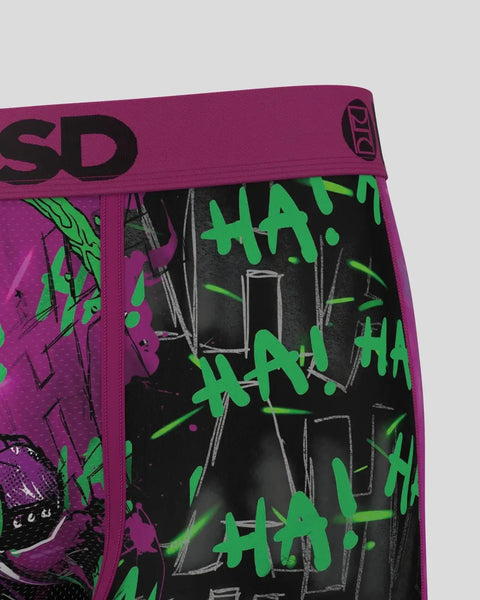 Purple and black underwear with green 
