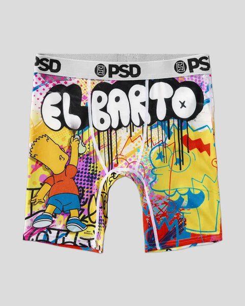 PSD brand boxer briefs featuring Bart Simpson character with 