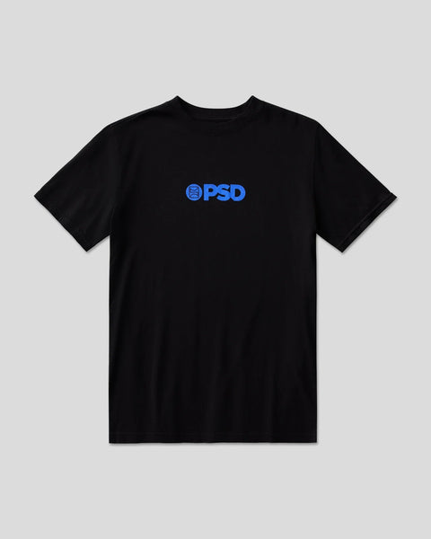 LOGO BLK/BLU TEE YTH BLACK S / BLACK