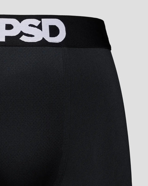 Black underwear with white PSD waistband logo.