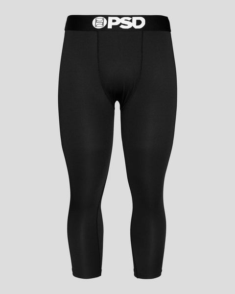 Black 3/4 length tight with PSD waistband.