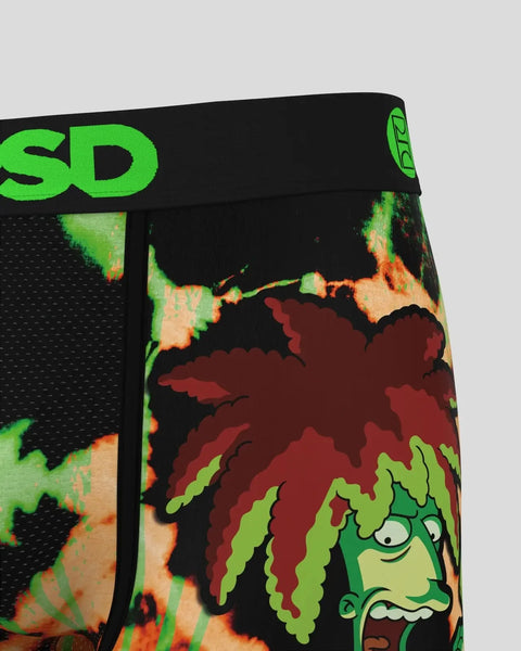 Black underwear waistband with green 