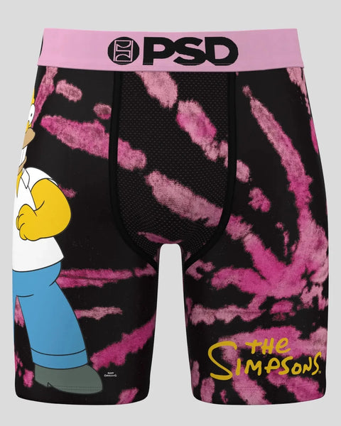 Black and pink PSD boxer briefs with Homer Simpson character and 
