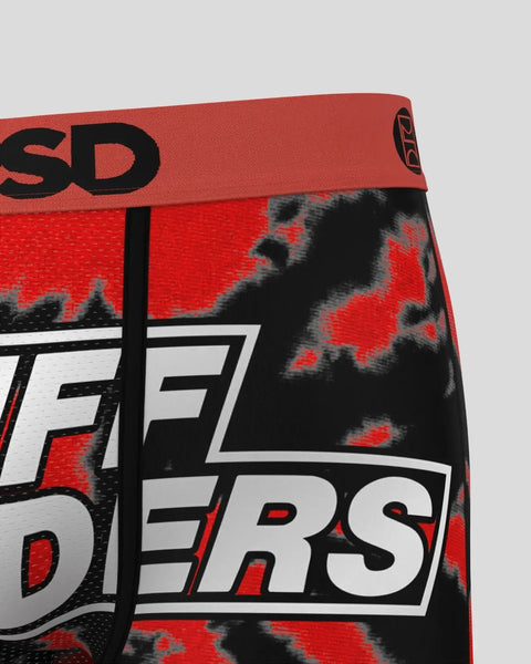 Red and black camouflage patterned underwear with 