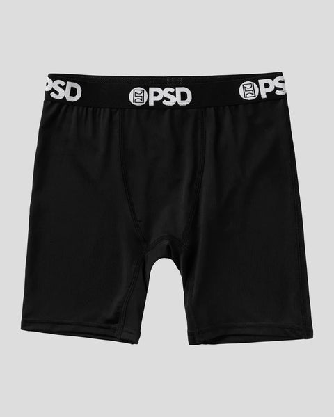 Black boxer briefs with white PSD branding on waistband.