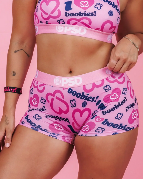 Pink sports bra and shorts set with 
