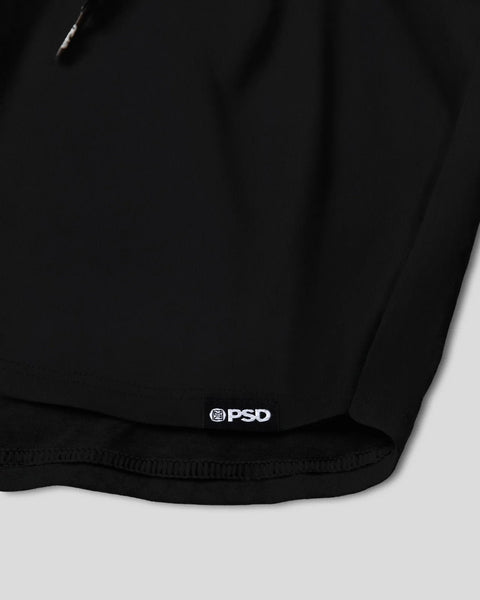 Black modal cami sleep set with ribbed hem and PSD brand label detail.
