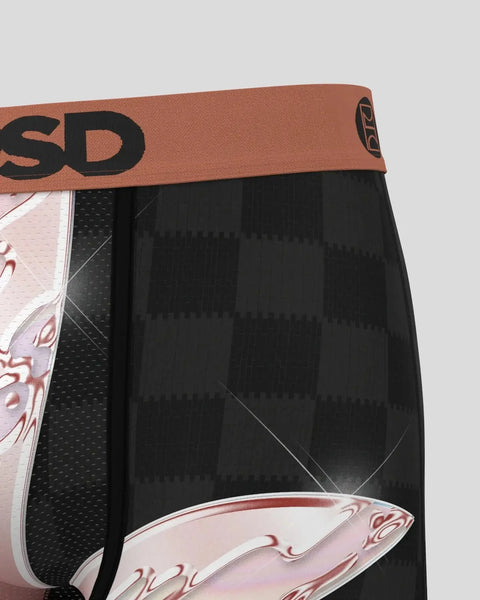 Playboy boxer briefs with tan waistband featuring 