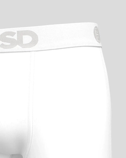 White modal solid boxer briefs with 
