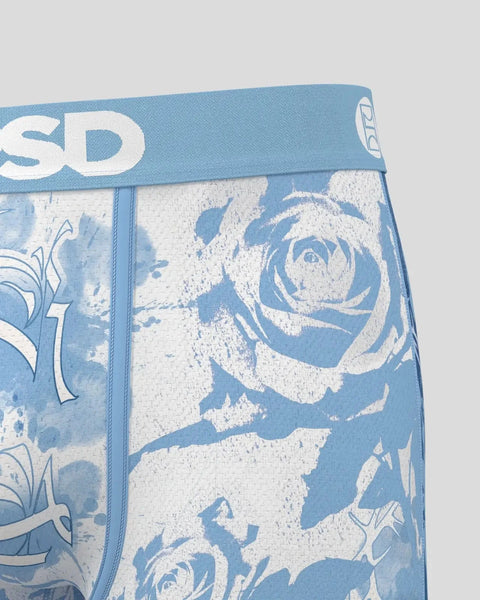 Blue and white waistband with 