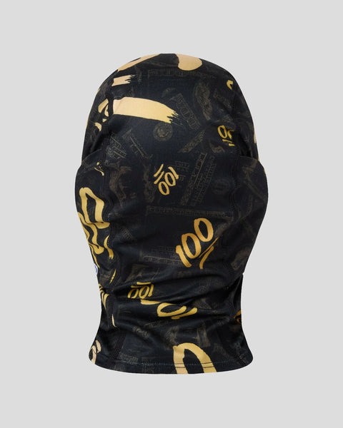 Black balaclava with gold 