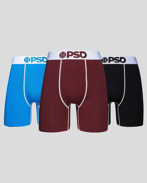 Solids 3 Pack - Blue/Maroon/Black